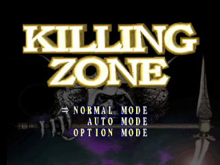 Killing Zone title screen for Playstation